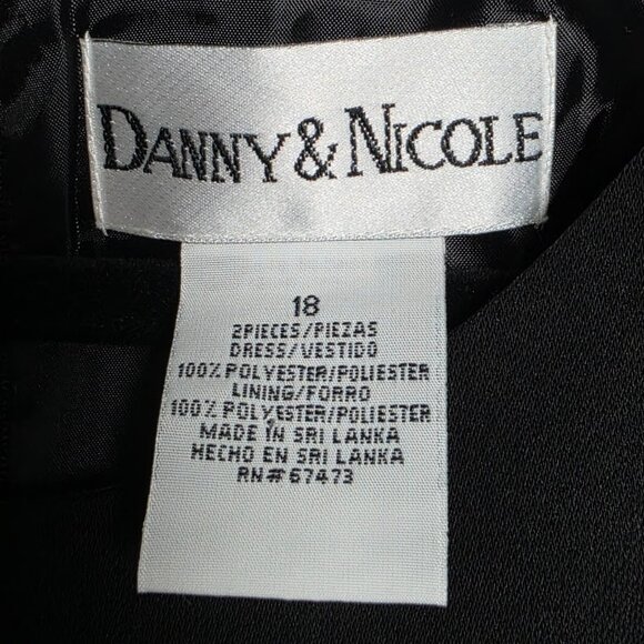 Danny & Nicole Dress Size 18 Plus Size Black Sleeveless Sheath Career Work Geome - Picture 7 of 7